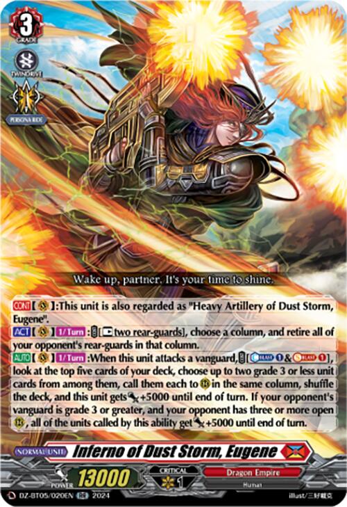 Image of Inferno of Dust Storm, Eugene (DZ-BT05/020EN) [Omniscient Awakening]