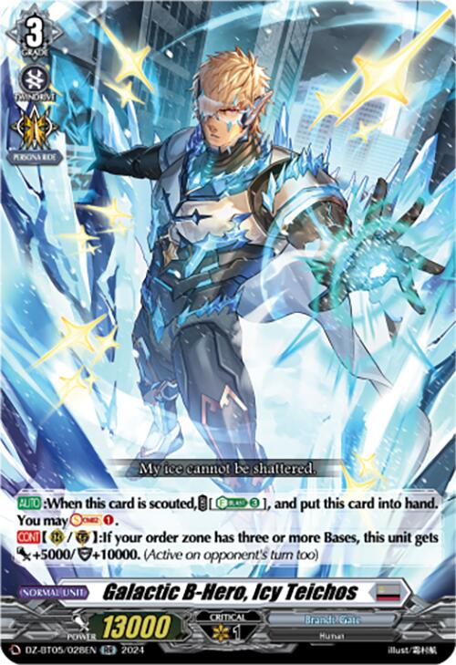 Image of Galactic B-Hero, Icy Teichos (DZ-BT05/028EN) [Omniscient Awakening]