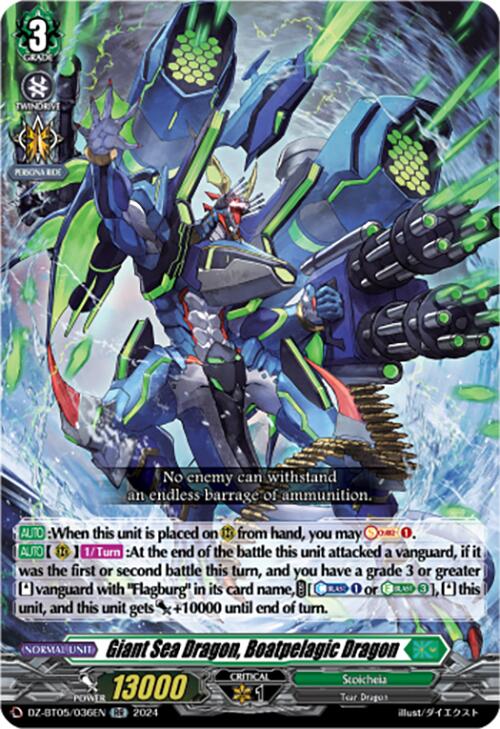 Image of Giant Sea Dragon, Boatpelagic Dragon (DZ-BT05/036EN) [Omniscient Awakening]