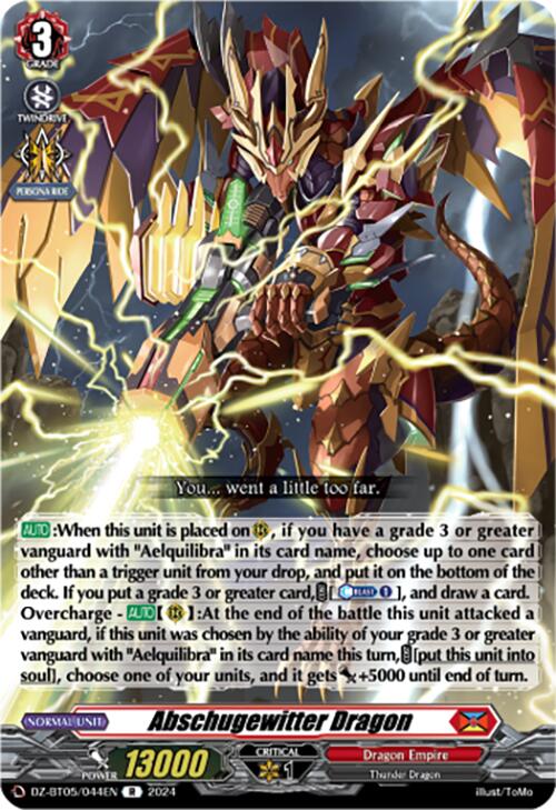 Image of Abschugewitter Dragon (DZ-BT05/044EN) [Omniscient Awakening]