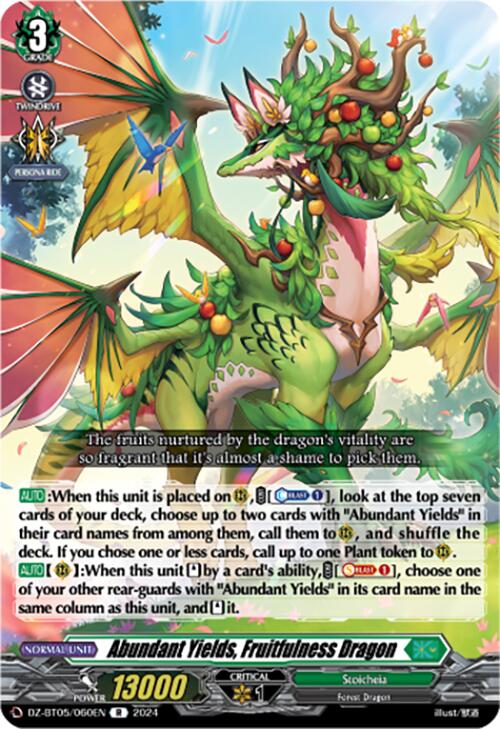 Image of Abundant Yields, Fruitfulness Dragon (DZ-BT05/060EN) [Omniscient Awakening]