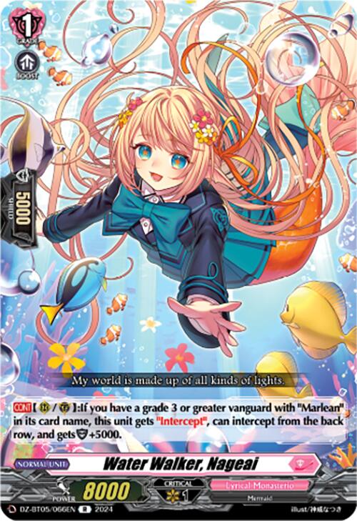 Image of Water Walker, Nageai (DZ-BT05/066EN) [Omniscient Awakening]