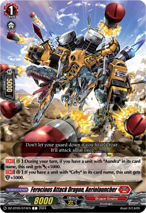 Image of Ferocious Attack Dragon, Aeriolauncher (DZ-BT05/074EN) [Omniscient Awakening]
