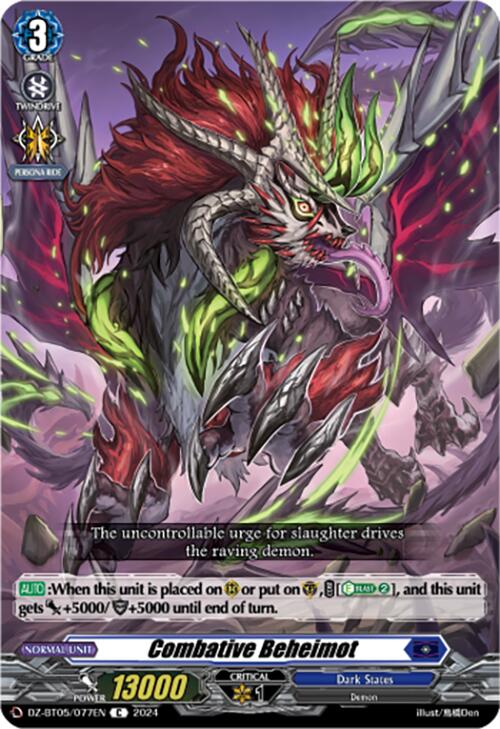 Image of Combative Beheimot (DZ-BT05/077EN) [Omniscient Awakening]