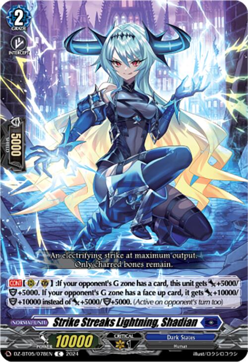 Image of Strike Streaks Lightning, Shadian (DZ-BT05/078EN) [Omniscient Awakening]
