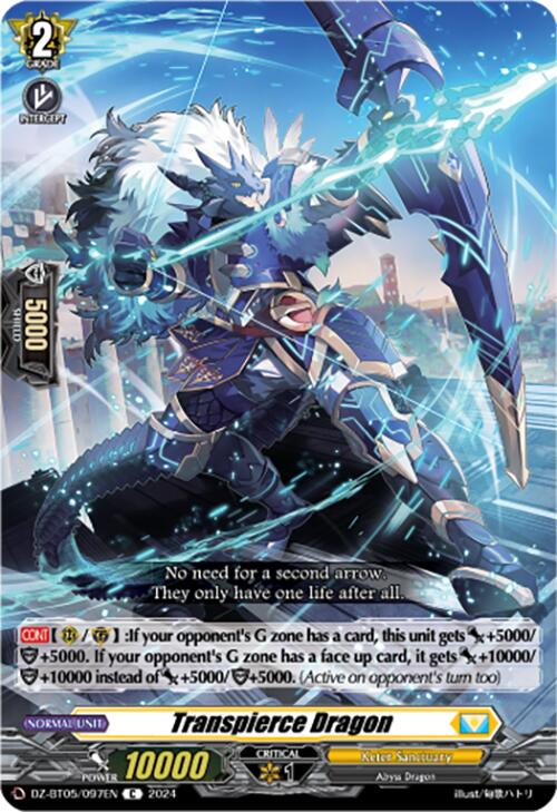Image of Transpierce Dragon (DZ-BT05/097EN) [Omniscient Awakening]