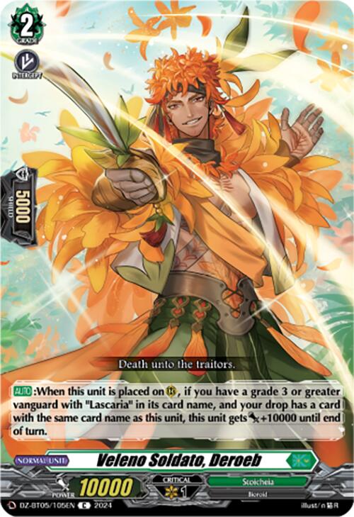 Image of Veleno Soldato, Deroeb (DZ-BT05/105EN) [Omniscient Awakening]