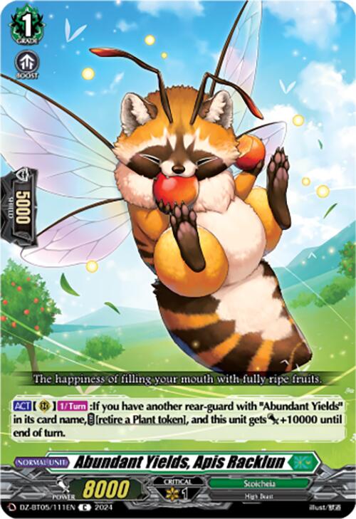 Image of Abundant Yields, Apis Racklun (DZ-BT05/111EN) [Omniscient Awakening]