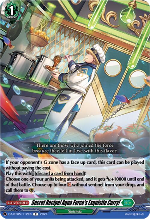 Image of Secret Recipe! Aqua Force's Exquisite Curry! (DZ-BT05/112EN) [Omniscient Awakening]