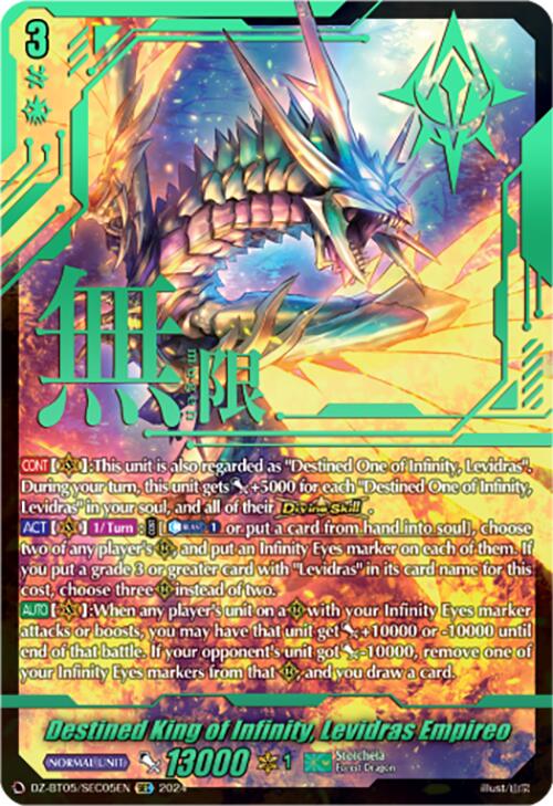 Image of Destined King of Infinity, Levidras Empireo (DZ-BT05/SEC05EN) [Omniscient Awakening]