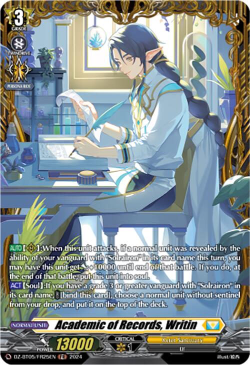 Image of Academic of Records, Writin (DZ-BT05/FR25EN) [Omniscient Awakening]