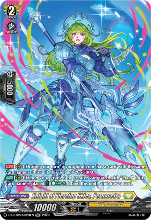 Image of Knight of Piercing Skies, Pernacetra (DZ-BT05/SR29EN) [Omniscient Awakening]