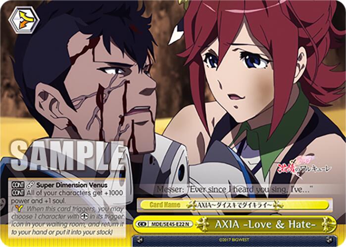 Image of AXIA Love & Hate (MDE/SE45E22 N) [MACROSS Delta Premium Booster]