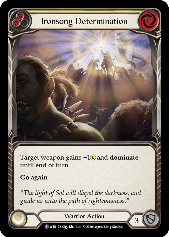 Image of Ironsong Determination [U-WTR122] (Welcome to Rathe Unlimited)  Unlimited Rainbow Foil