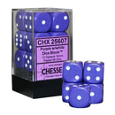 Chessex Opaque - Purple/White - 12 Dice Set
