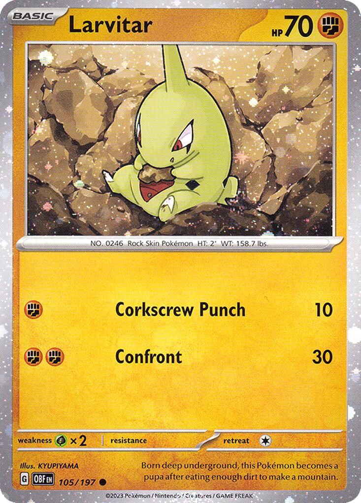 Image of Larvitar (105/197) (Cosmos Holo) [Miscellaneous Cards]