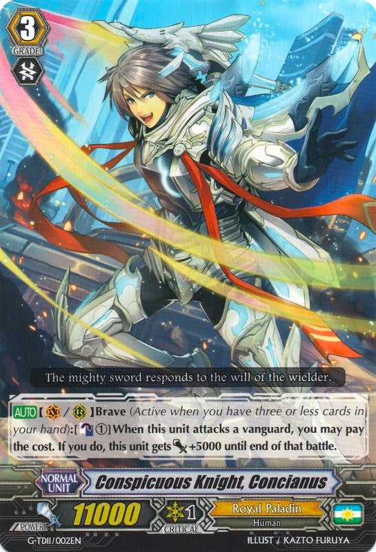Image of Conspicuous Knight, Concianus (G-TD11/002EN) [Divine Knight of Heavenly Decree]