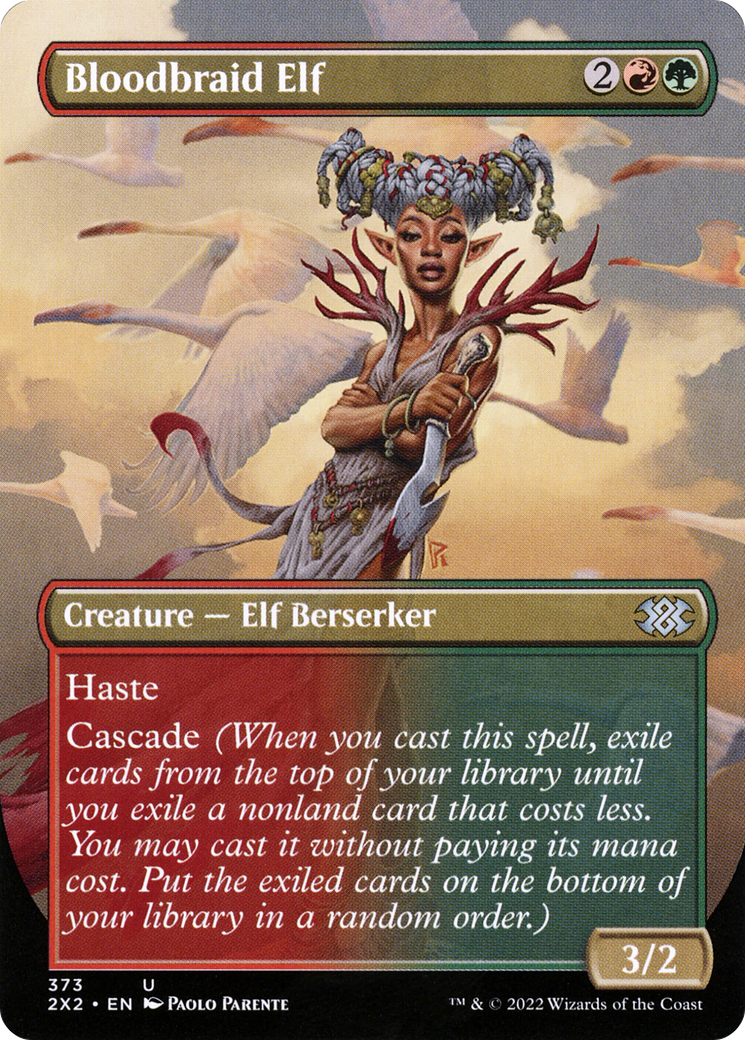Image of Bloodbraid Elf (Borderless Alternate Art) [Double Masters 2022]
