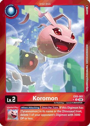 Image of Koromon [EX8-001] (Limited Foil) [Chain of Liberation]