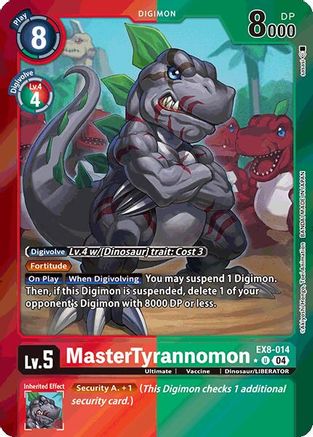 Image of MasterTyrannomon [EX8-014] (Limited Foil) [Chain of Liberation]