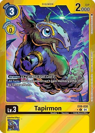 Image of Tapirmon [EX8-030] (Limited Foil) [Chain of Liberation]