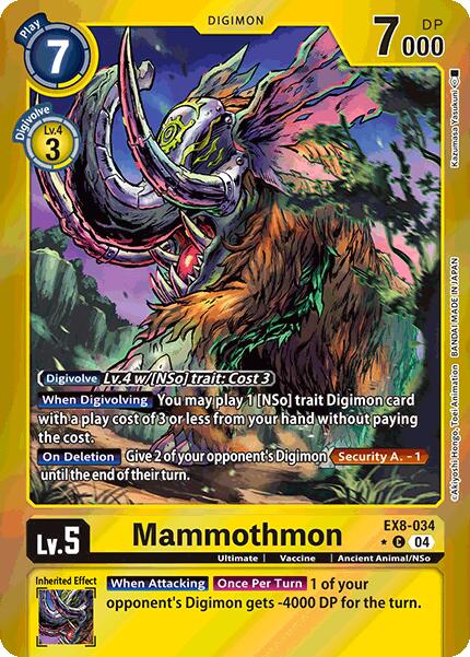 Image of Mammothmon [EX8-034] (Limited Foil) [Chain of Liberation]