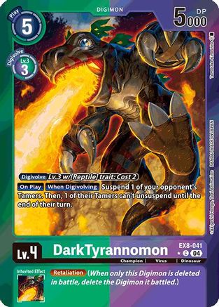 Image of DarkTyrannomon [EX8-041] (Limited Foil) [Chain of Liberation]