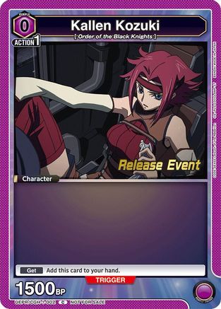 Image of Kallen Kozuki (002) (UEPR/CGH-1-002) - UE04BT Code Geass Lelouch of the Rebellion Release Event Cards