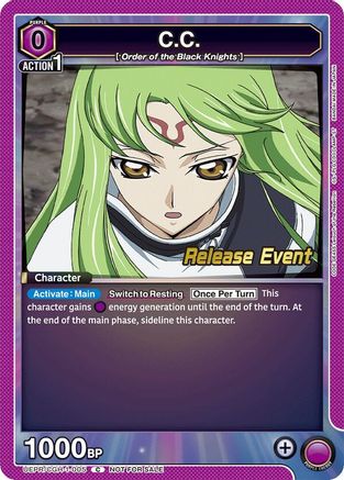 Image of C.C. (005) (UEPR/CGH-1-005) - UE04BT Code Geass Lelouch of the Rebellion Release Event Cards