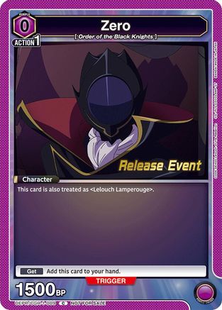 Image of Zero (UEPR/CGH-1-009) - UE04BT Code Geass Lelouch of the Rebellion Release Event Cards