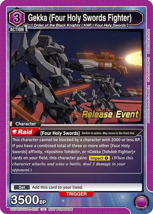 Image of Gekka (Four Holy Swords Fighter) (UEPR/CGH-1-025) - UE04BT Code Geass Lelouch of the Rebellion Release Event Cards