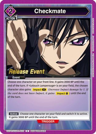 Image of Checkmate (UEPR/CGH-1-033) - UE04BT Code Geass Lelouch of the Rebellion Release Event Cards