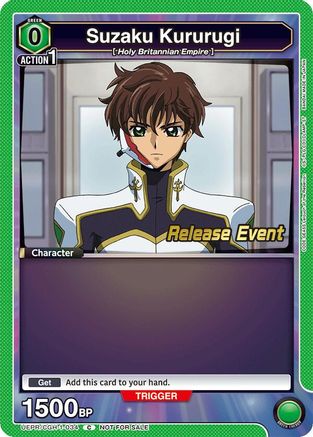 Image of Suzaku Kururugi (034) (UEPR/CGH-1-034) - UE04BT Code Geass Lelouch of the Rebellion Release Event Cards