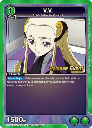 Image of V.V. (UEPR/CGH-1-043) - UE04BT Code Geass Lelouch of the Rebellion Release Event Cards