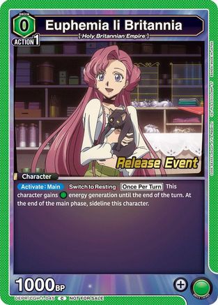 Image of Euphemia li Britannia (045) (UEPR/CGH-1-045) - UE04BT Code Geass Lelouch of the Rebellion Release Event Cards