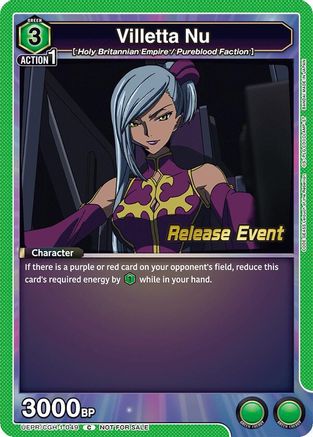 Image of Villetta Nu (UEPR/CGH-1-049) - UE04BT Code Geass Lelouch of the Rebellion Release Event Cards