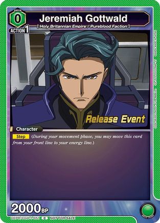 Image of Jeremiah Gottwald (051) (UEPR/CGH-1-051) - UE04BT Code Geass Lelouch of the Rebellion Release Event Cards