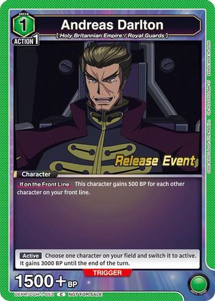 Image of Andreas Darlton (UEPR/CGH-1-053) - UE04BT Code Geass Lelouch of the Rebellion Release Event Cards