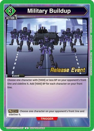 Image of Military Buildup (UEPR/CGH-1-067) - UE04BT Code Geass Lelouch of the Rebellion Release Event Cards