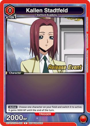 Image of Kallen Stadtfeld (069) (UEPR/CGH-1-069) - UE04BT Code Geass Lelouch of the Rebellion Release Event Cards