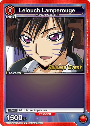 Image of Lelouch Lamperouge (090) (UEPR/CGH-1-090) - UE04BT Code Geass Lelouch of the Rebellion Release Event Cards