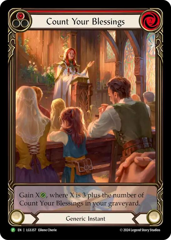 Image of Count Your Blessings (Red) (Rainbow Foil) [LGS357] (Promo)  Rainbow Foil