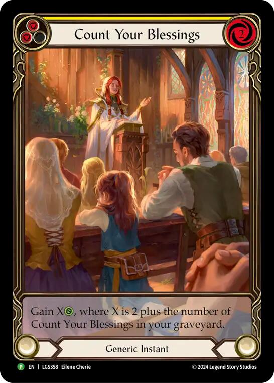 Image of Count Your Blessings (Yellow) (Rainbow Foil) [LGS358] (Promo)  Rainbow Foil
