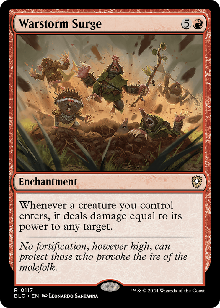 Image of Warstorm Surge [Bloomburrow Commander]