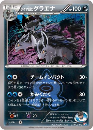 Image of Team Aqua's Mightyena (018/034) - CP1 Magma Gang vs Aqua Gang Double Crisis 1st Edition