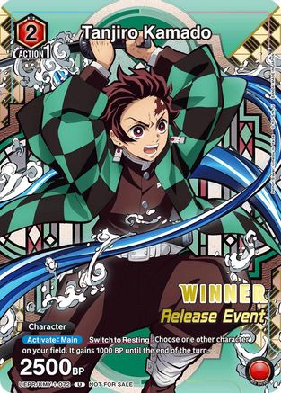 Image of Tanjiro Kamado (Release Event Winner) (UEPR/KMY-1-072) - UE05BT Demon Slayer Kimetsu no Yaiba Release Event Cards Foil