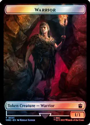 Image of Warrior // Beast (0049) Double-Sided Token (Surge Foil) [Doctor Who Tokens]