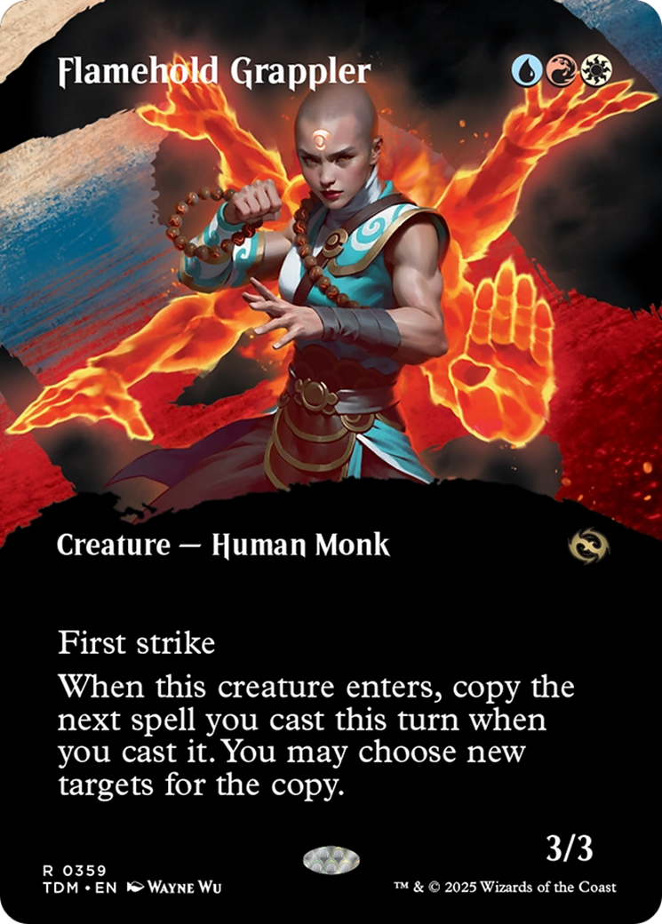 Image of Flamehold Grappler (Borderless) [Tarkir: Dragonstorm]