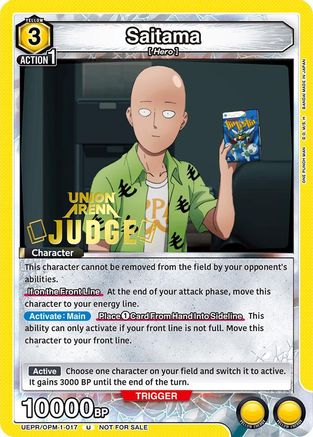 Image of Saitama (Judge Pack) (UEPR/OPM-1-017) - Union Arena Promotion Cards Foil