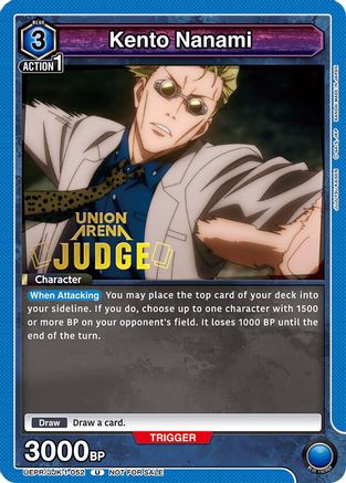 Image of Kento Nanami (052) (Judge Pack) (UEPR/JJK-1-052) - Union Arena Promotion Cards Foil